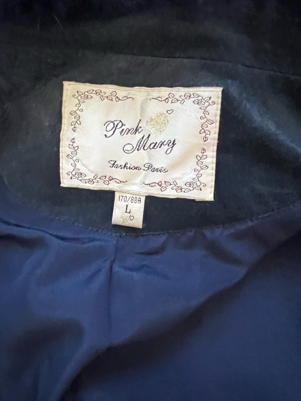 Vintage Navy Suede Jacket with Real Fox Fur Beaded Floral Embroidery S-M Boho - Picture 8 of 14